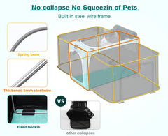 Pecute Cat Carrier Expandable ventilation-mesh ensures breathable airflow for comfort