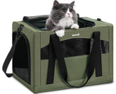 Pecute Cat Carrier stable-frame: rigid support for secure travel.