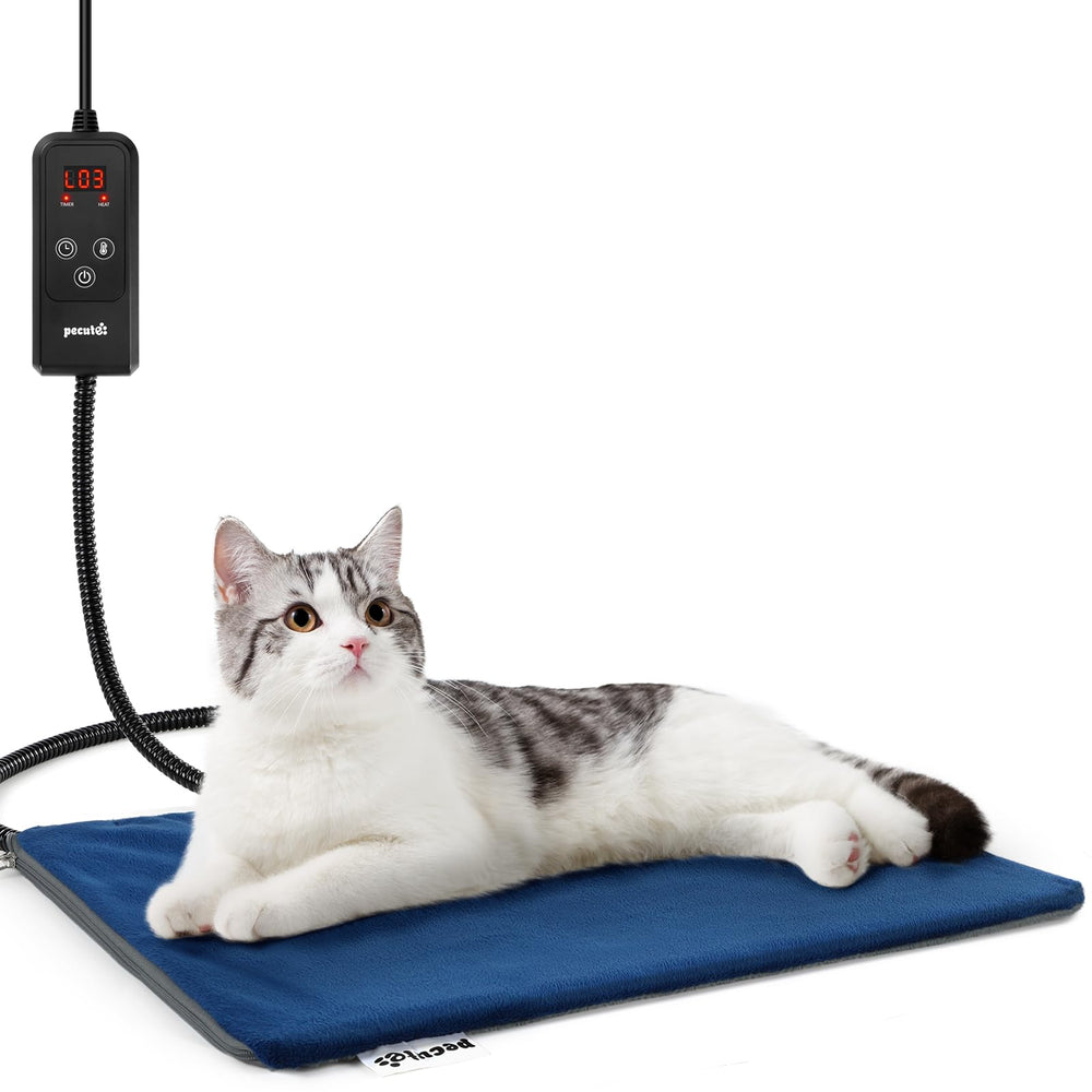 Pecute cat heating pad top view shows plush warmth and inviting comfort.