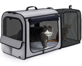 Pecute dog car carrier lightweight design enables effortless travel.