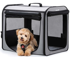 Pecute dog carrier assembly demonstrates quick setup for hassle-free travels