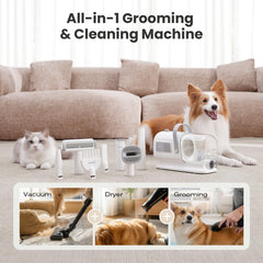 Pecute dog grooming vacuum-dryer clipper attachment for precise trimming
