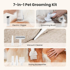 Pecute vacuum hose for flexible grooming reach