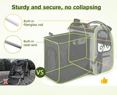 Pecute pet carrier backpack 3 panel acrylic visibility for easy monitoring