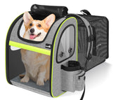 Pecute pet carrier backpack expandable design provides extra space for comfortable travel.