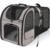 Pecute Pet Carrier Backpack front view for easy travel with small pets.