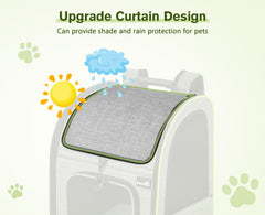 Pecute top mesh opening lets pets peek out and enjoy scenery.