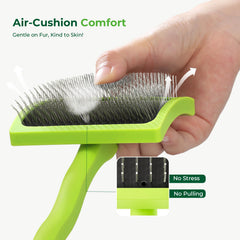 Pecute Slicker Brush dual-sided design for grooming and styling