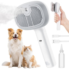Pecute Steam Cat Brush con tanque grande y transparente para rellenar fácilmente