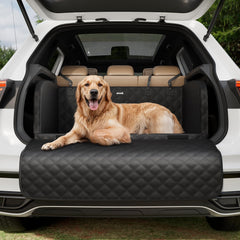 Pecute SUV cargo liner waterproof fabric shields interior from mud and pet hair during trips.