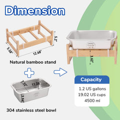 PEDAY 304 stainless steel bowl close up emphasizing safe material and large capacity