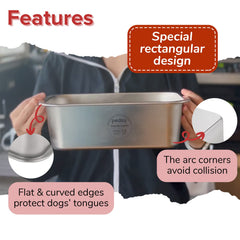 PEDAY dishwasher-safe dog bowl interior with smooth surface for easy cleaning