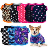 Pedgot set of 8 dog sweaters in polka dot pattern keep pets warm and stylish.
