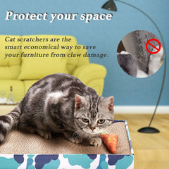 PEEKAB cat-scratcher-cardboard lounge area image demonstrates bed-like comfort.