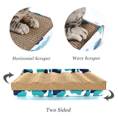 PEEKAB cat-scratcher-cardboard side view shows a multi-use lounge and play area.