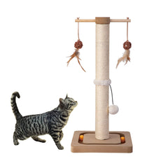 PEEKAB cat-sisal-scratch-post-base with stable construction for nails