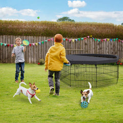 Peekaboo dog pen outdoor use keeps pets secure in patios and yards