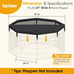 Peekaboo mesh top enables airflow while shielding the interior from dust.