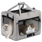 PEGIC extra large cat carrier setup demonstrates quick assembly for travel