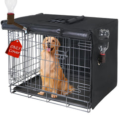 Peipaws 48-inch dog crate cover with three doors provides private, quiet space for your pet.