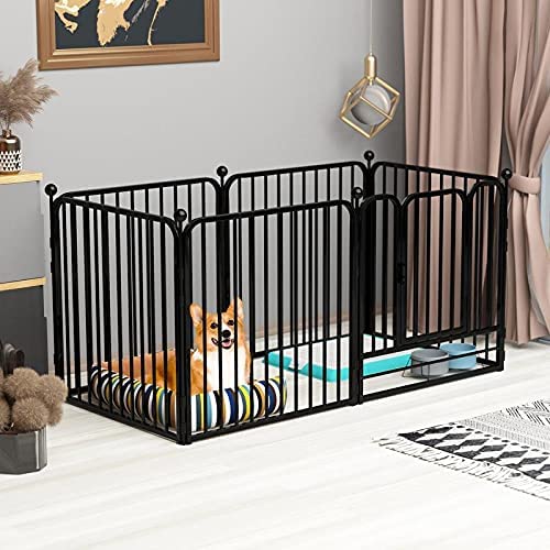 PEIPOOS dog panel playpen wide-view for flexible indoor setup and safe containment.