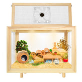 PEJOYT large hamster cage shows spacious dimensions for roomy small pet comfort