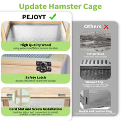 PEJOYT waterproof bottom protects wood and simplifies cleanup