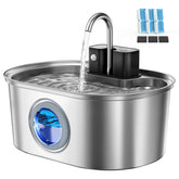 PEKTACO cat water fountain 108oz capacity keeps pets hydrated between refills.