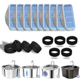 PEKTACO cat water fountain filters 9-pack ready for simple replacement and improved hydration.