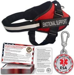 Pelto ESA dog vest harness with reflective safety for night walks.