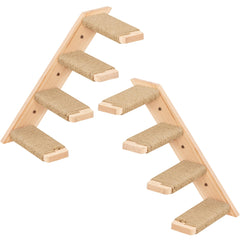 peluomoz cat climbing shelves on wall-mounted 4-step staircase for elevated perching and scratching