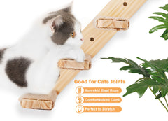 PELUMOZ cat wall climbing shelf 2pc right view shows sturdy mounting