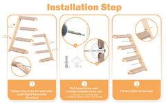 peluomoz jute scratching ladder detail with natural rope for healthy scratching