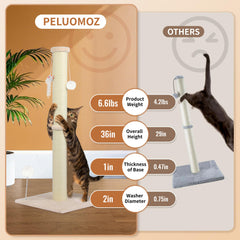 PELUMOZ plush-dangling-ball cat toy for interactive play.
