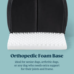 Pelzin egg-crate foam interior cushions joints for relaxed rest.