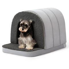 Pelzin orthopedic dog bed house with egg-crate foam offers cradling support for larger dogs