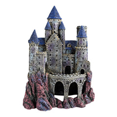 Penn-Plax Age-of-Magic Wizard’s Castle decor front view adds a magical centerpiece and focal point