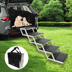 PENSUN dog stairs with nonslip surface provide secure grip for safe climbs
