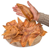 Peppy Dog Half Pig Ears 15pcs pack, natural dental chew for dogs