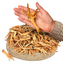 PEPPY DOG chicken feet treats 100pcs pack for tasty, long-lasting chews.