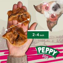 PEPPY DOG pig ear slices protein-packed treats to boost energy during walks.