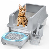 PereHome stainless steel cat litter box with lid offers durable, odor-resistant privacy for daily use.