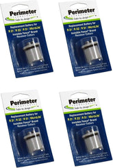 Perimeter Technologies four-pack dog fence batteries shown in open pack for R21/R22/R51 compatibility