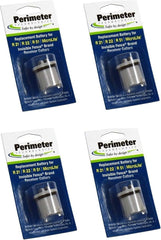 Perimeter Technologies four-pack dog fence batteries shown in open pack for R21/R22/R51 compatibility