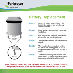 Perimeter Technologies lithium-ion high-density battery offers strong energy density with lightweight collar design.