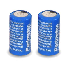 Perimeter Technologies two-pack batteries in box provide long shelf life for reliable pet fencing.