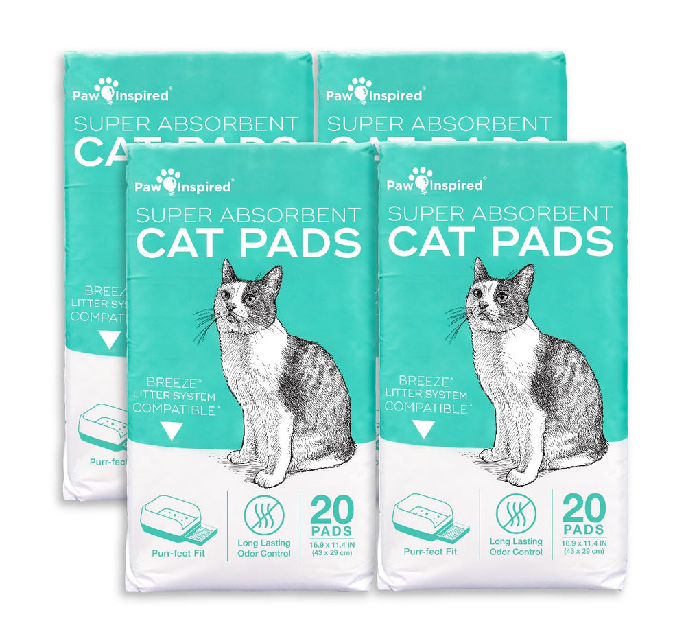 Peritas Paw Inspired Cat Pads fit Breeze drawer for leak-free Breeze setup and easy maintenance.