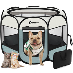Persure dog-cat playpen folded compact for easy storage