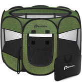 Persure dog-cat playpen folded storage view shows compact travel-ready design