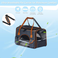 Pesen cat carrier lambswool bottom cushions your pet during trips